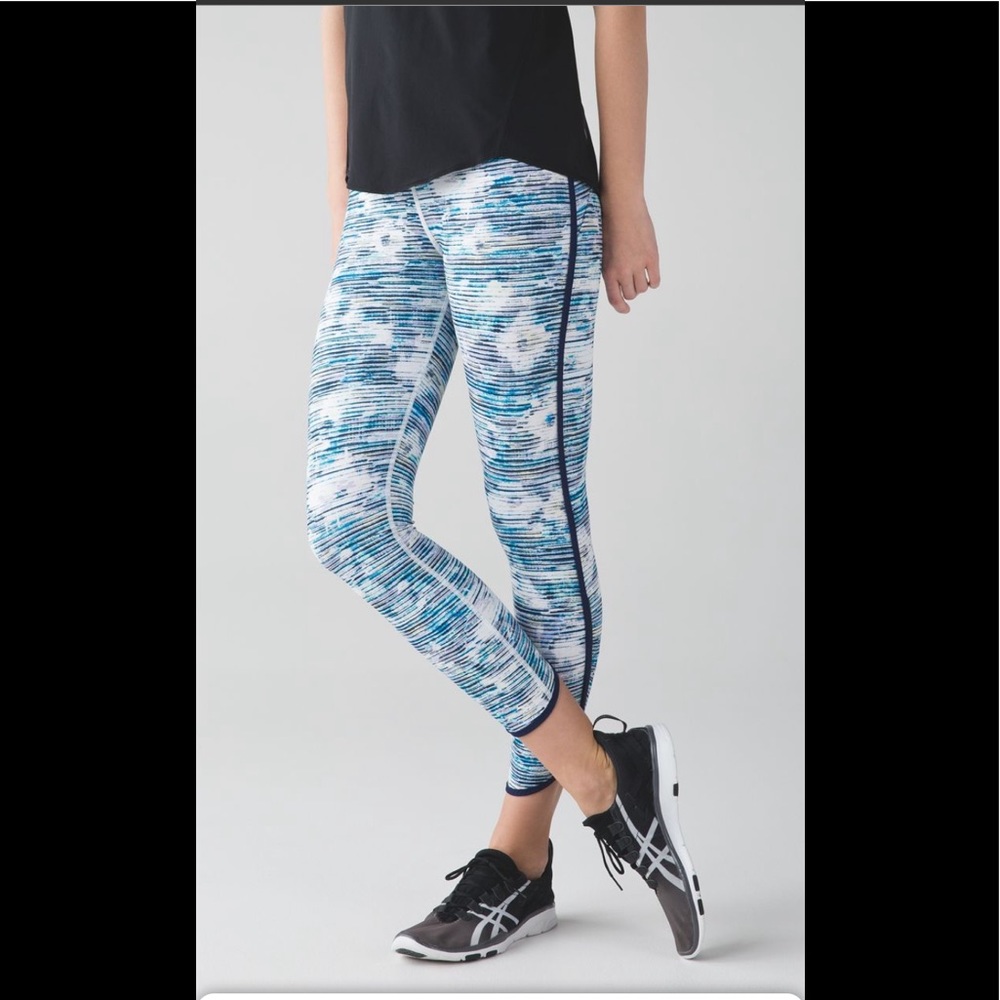 Lululemon Wunder Under Crop Real Quick Tight-blurry Belle Multi / Hero